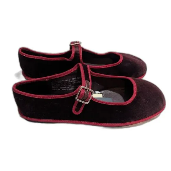 Women's Halston Ballet Flats -Universal Thread- Burgundy Size 10 - Picture 3 of 8